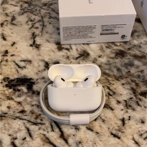 White Wireless Earbuds with Charging Case
